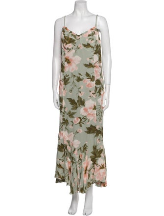 Reformation Floral Print Long Dress