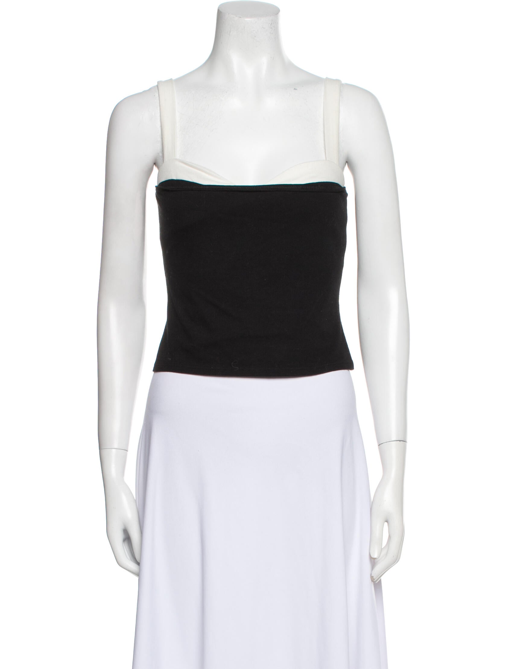 Reformation Square Neckline Sleeveless Crop Top