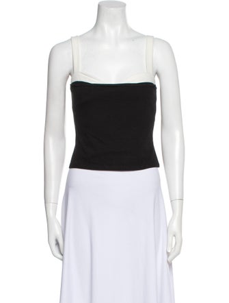Reformation Square Neckline Sleeveless Crop Top