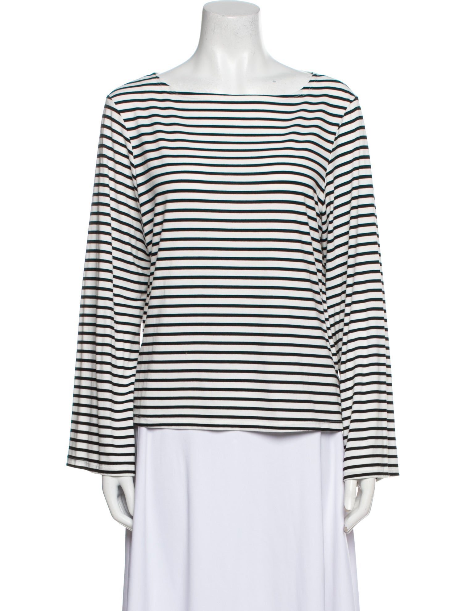 Reformation Striped Bateau Neckline Top
