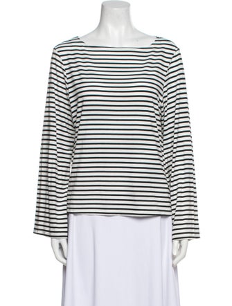 Reformation Striped Bateau Neckline Top