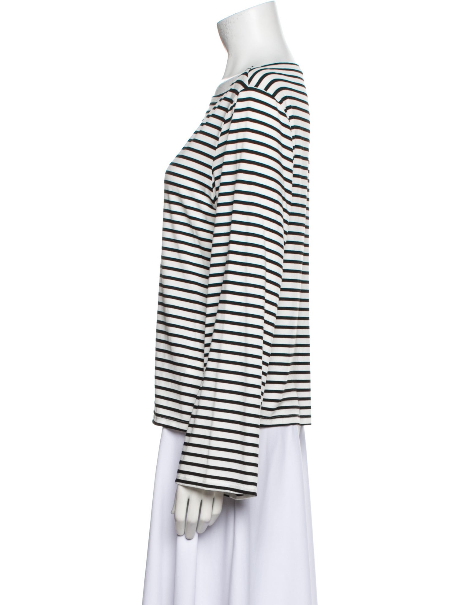 Reformation Striped Bateau Neckline Top