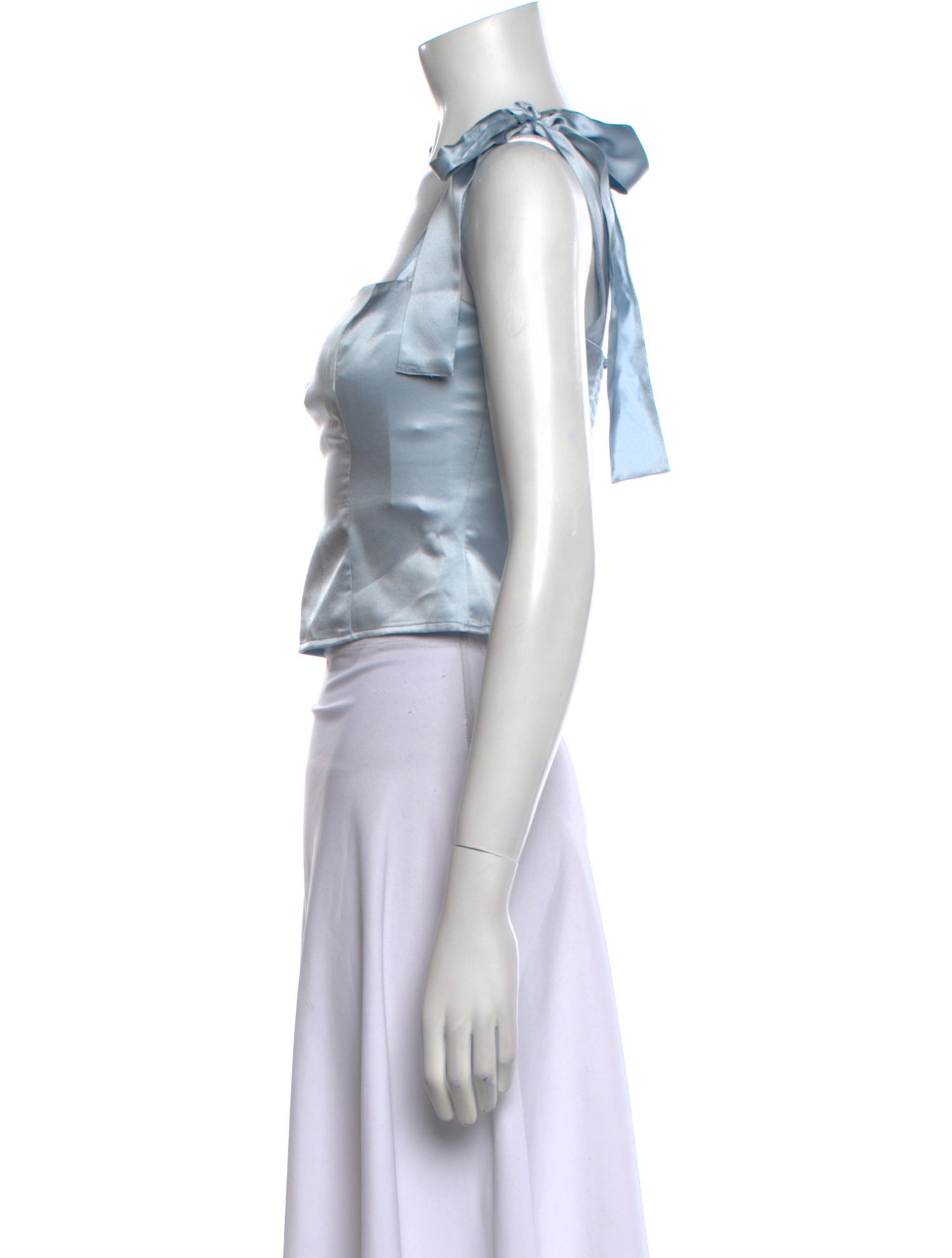 Reformation Silk Square Neckline Crop Top