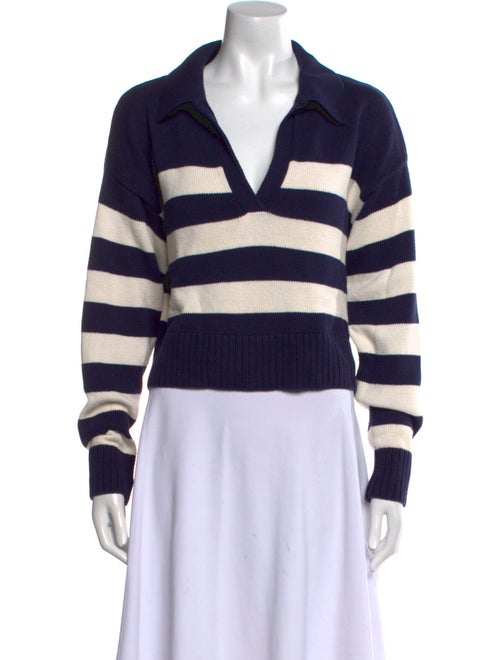 Reformation Striped V-Neck Sweater