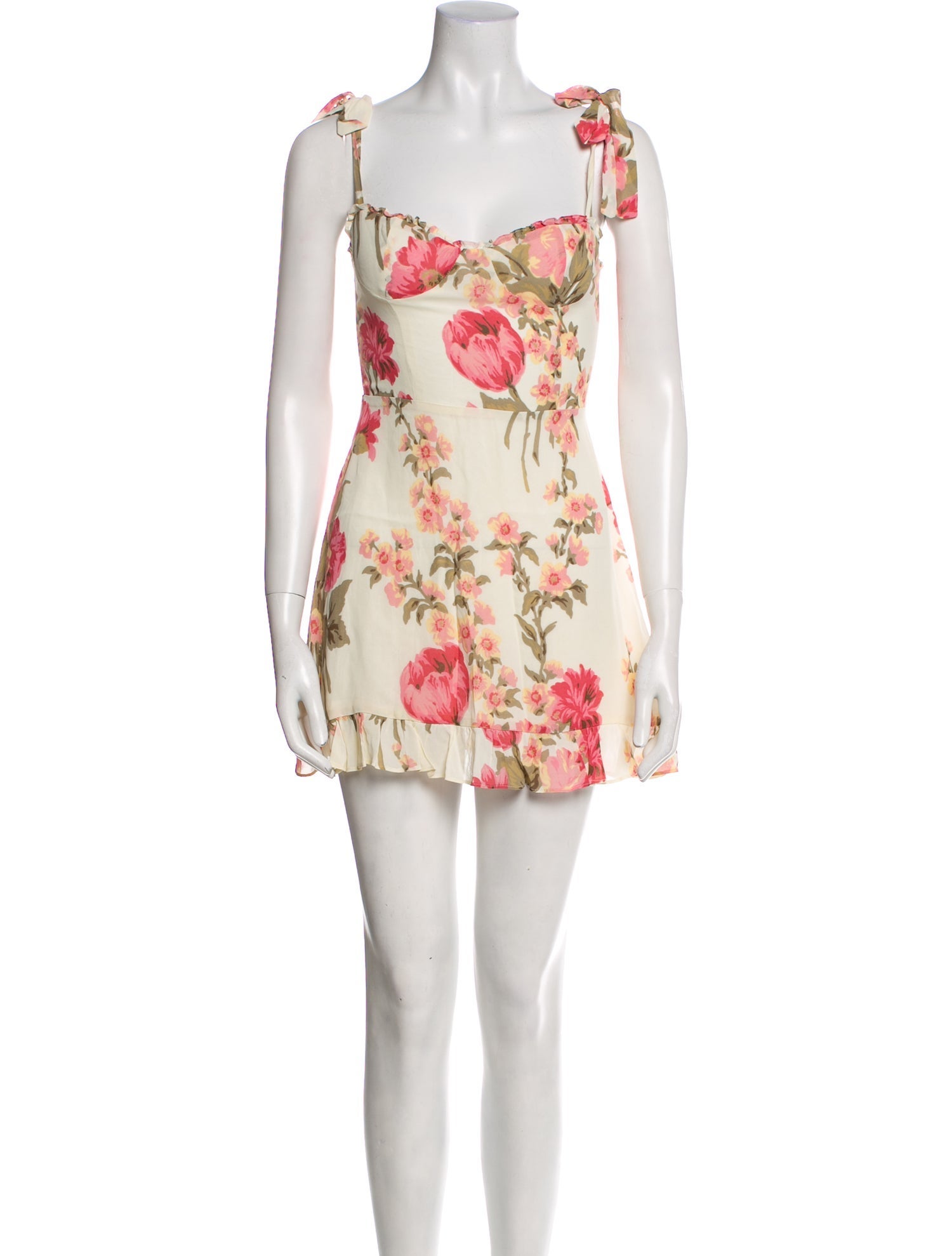 Reformation Floral Print Mini Dress