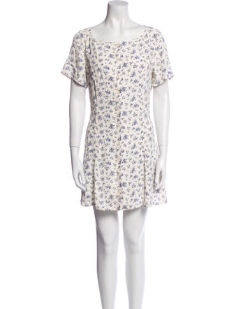 Reformation Floral Print Mini Dress