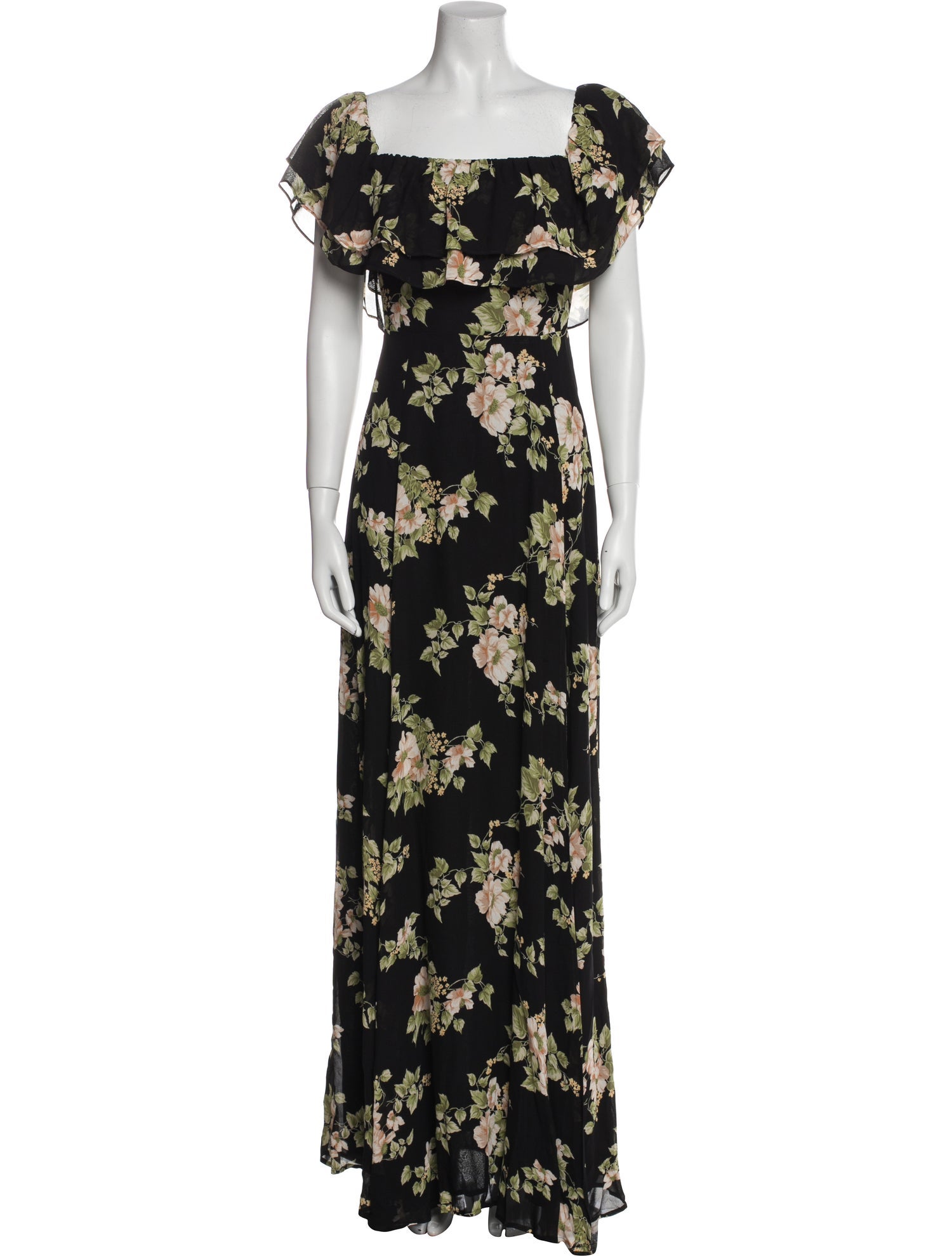 Reformation Floral Print Long Dress
