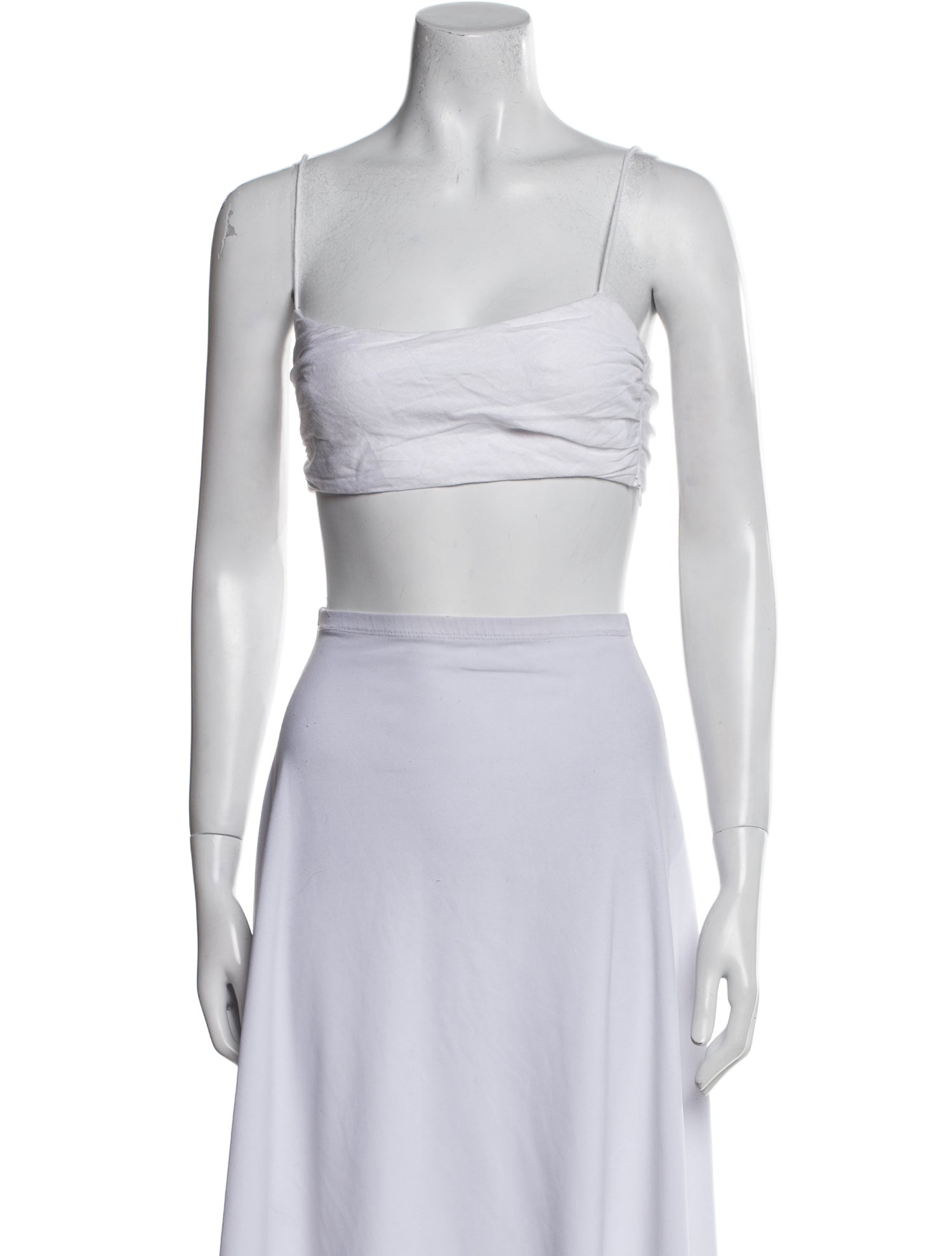 Reformation Linen Square Neckline Crop Top