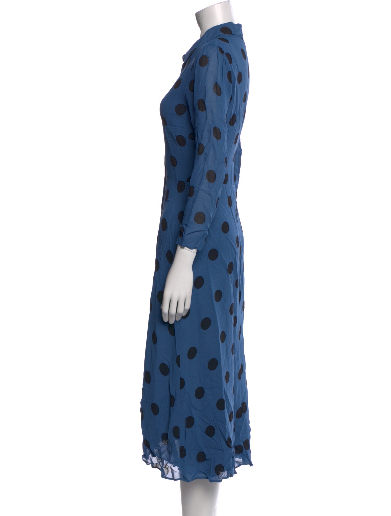 Reformation Polka Dot Print Midi Length Dress