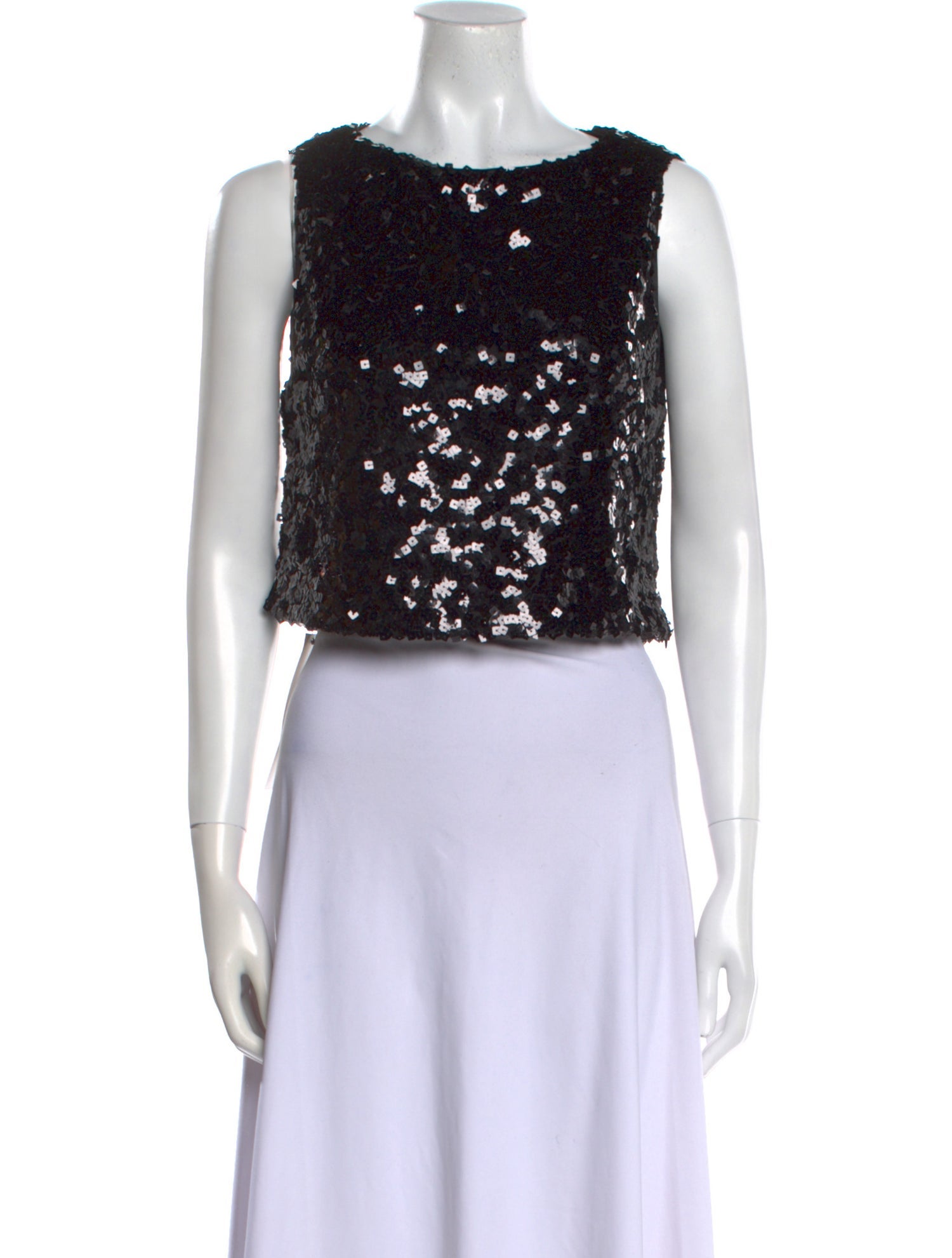 Reformation Bateau Neckline Sleeveless Crop Top