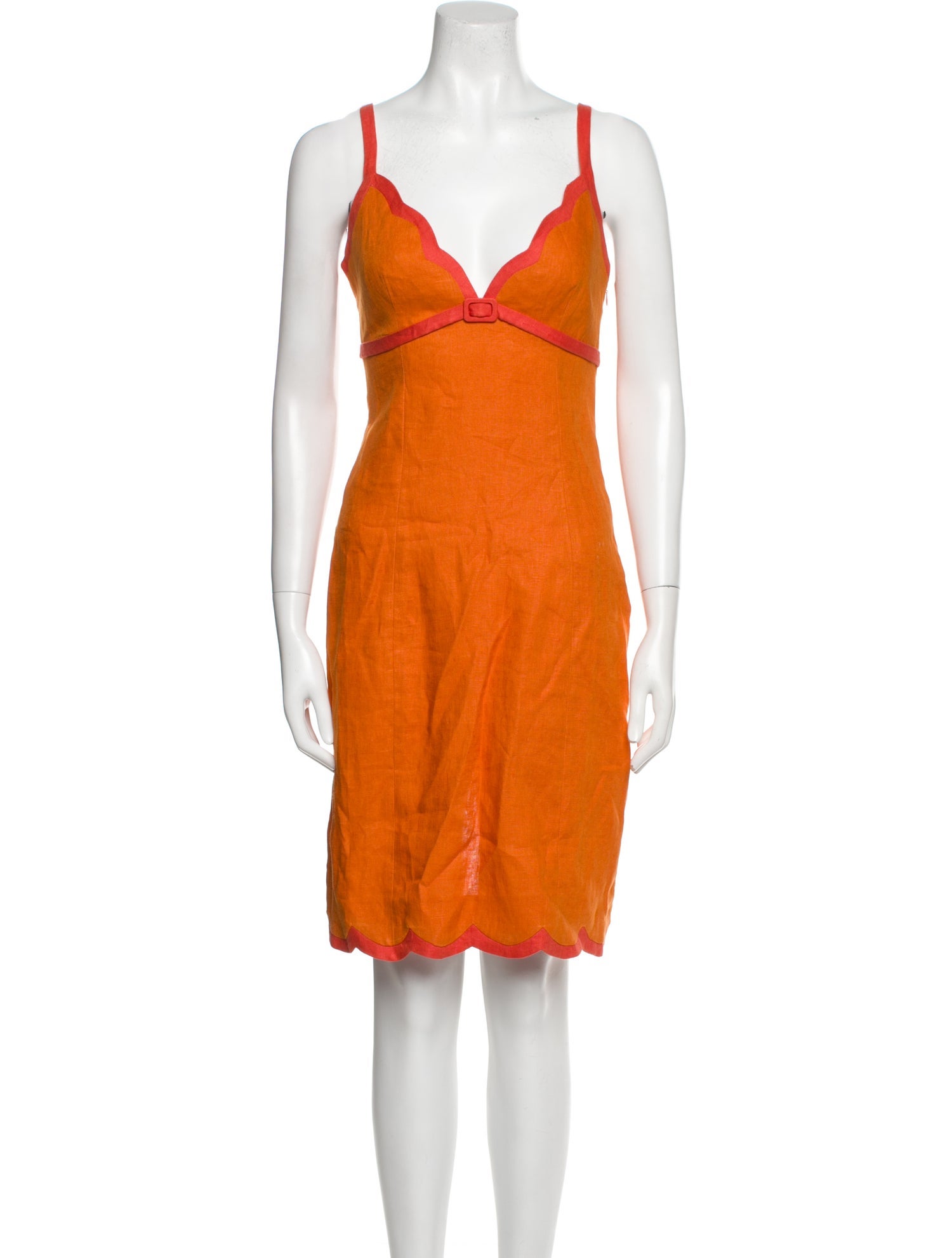 Reformation V-Neck Knee-Length Dress