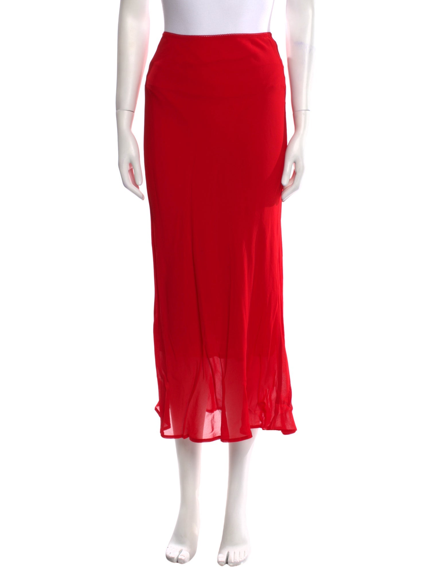 Reformation Lace Trim Embellishment Midi Length Skirt