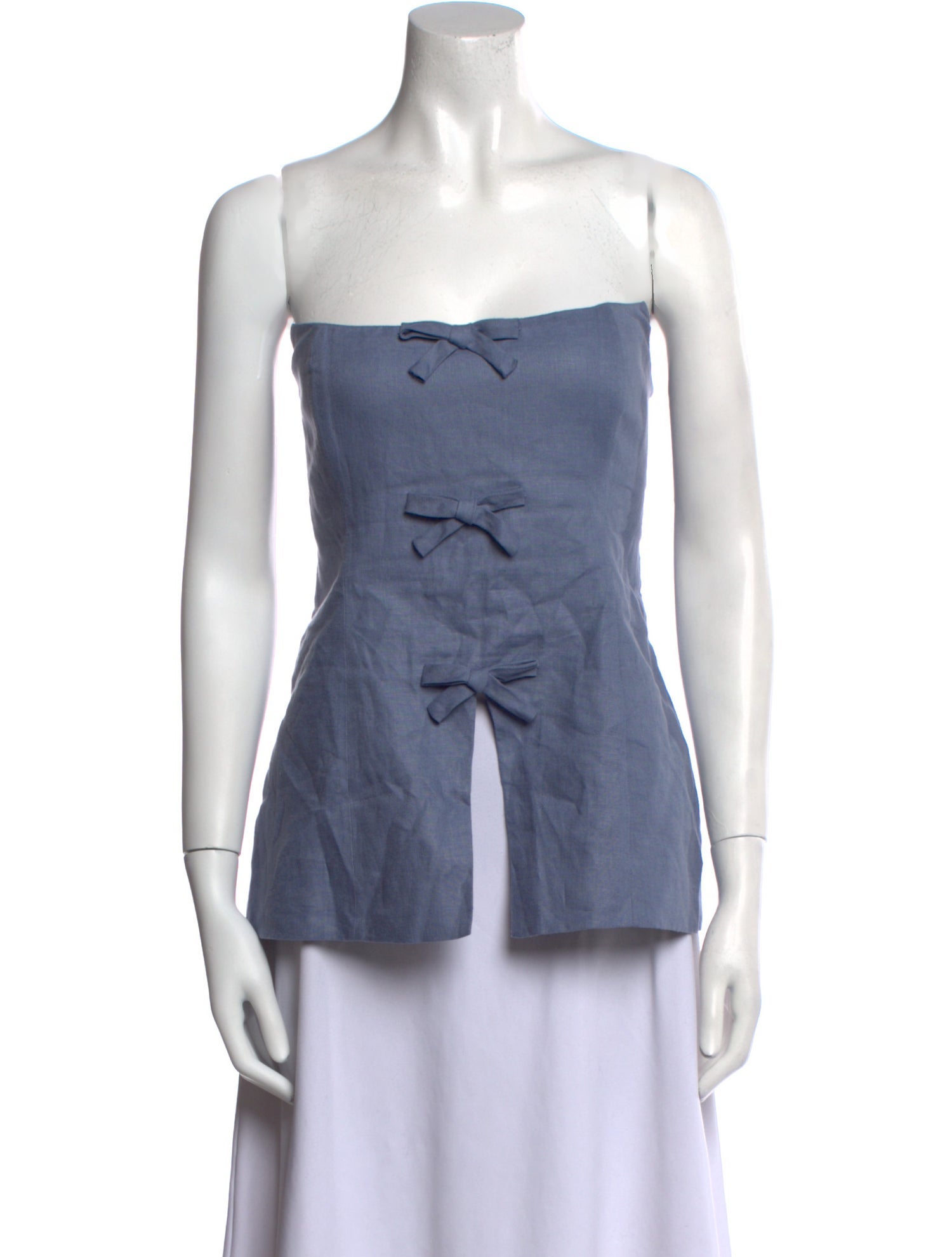 Reformation Linen Strapless Tank Top
