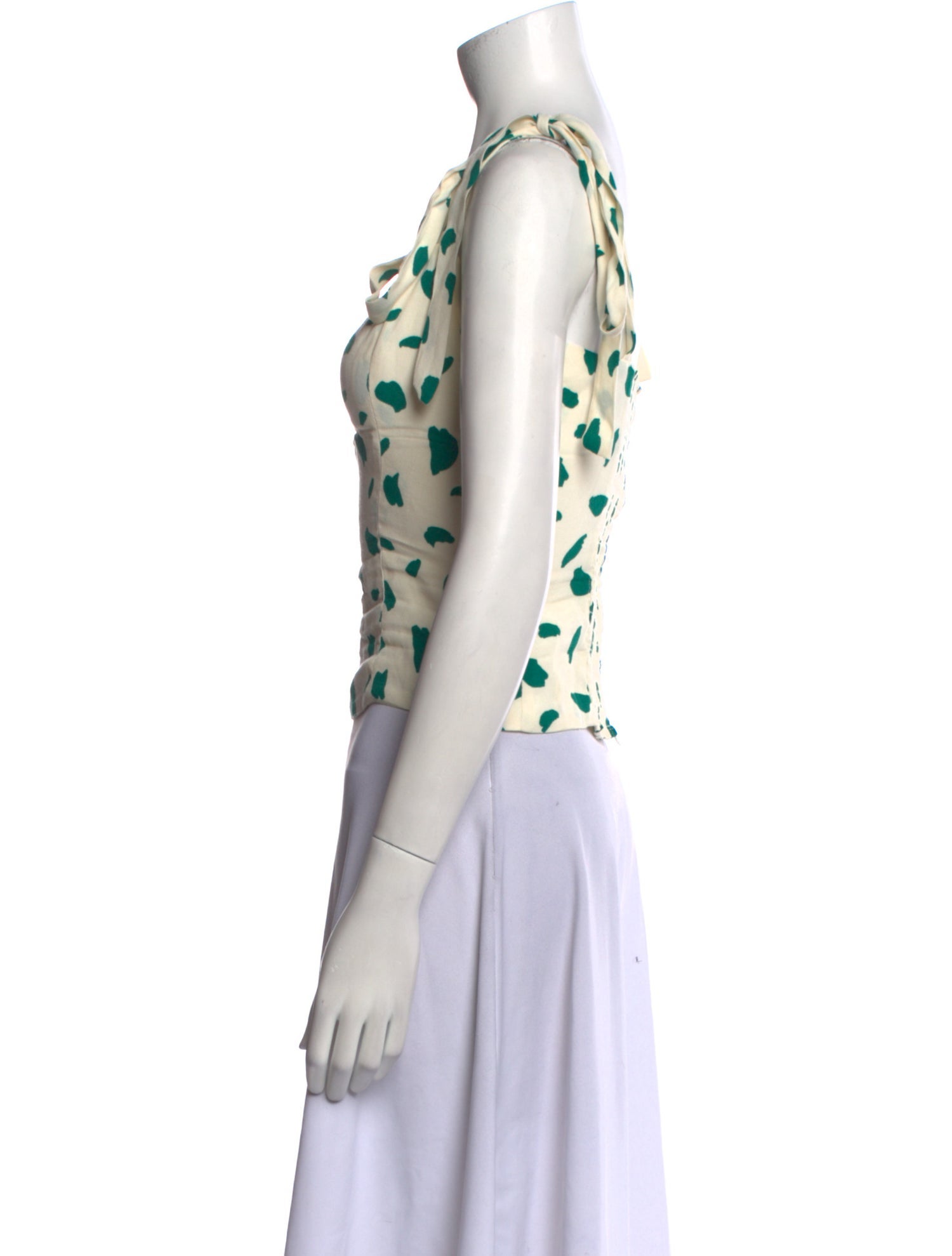 Reformation Printed Square Neckline Crop Top