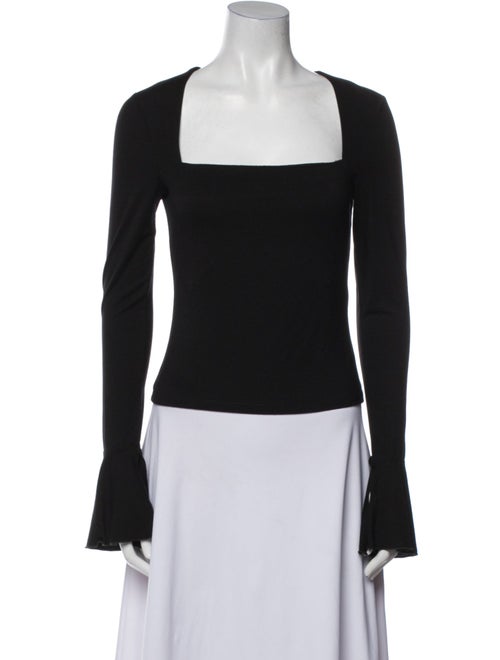 Reformation Square Neckline Long Sleeve Crop Top