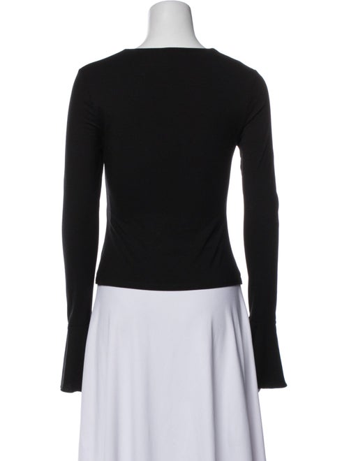 Reformation Square Neckline Long Sleeve Crop Top
