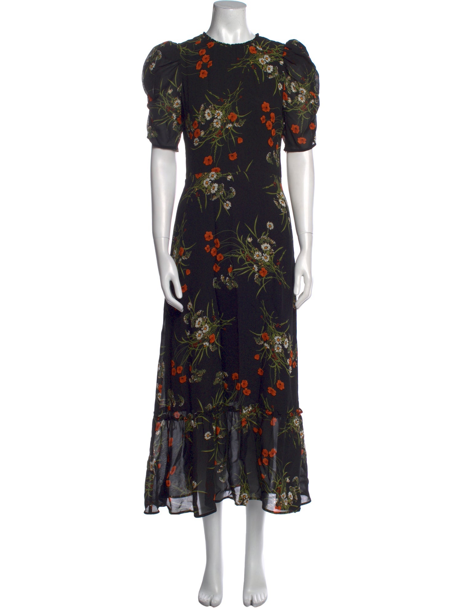 Reformation Floral Print Long Dress