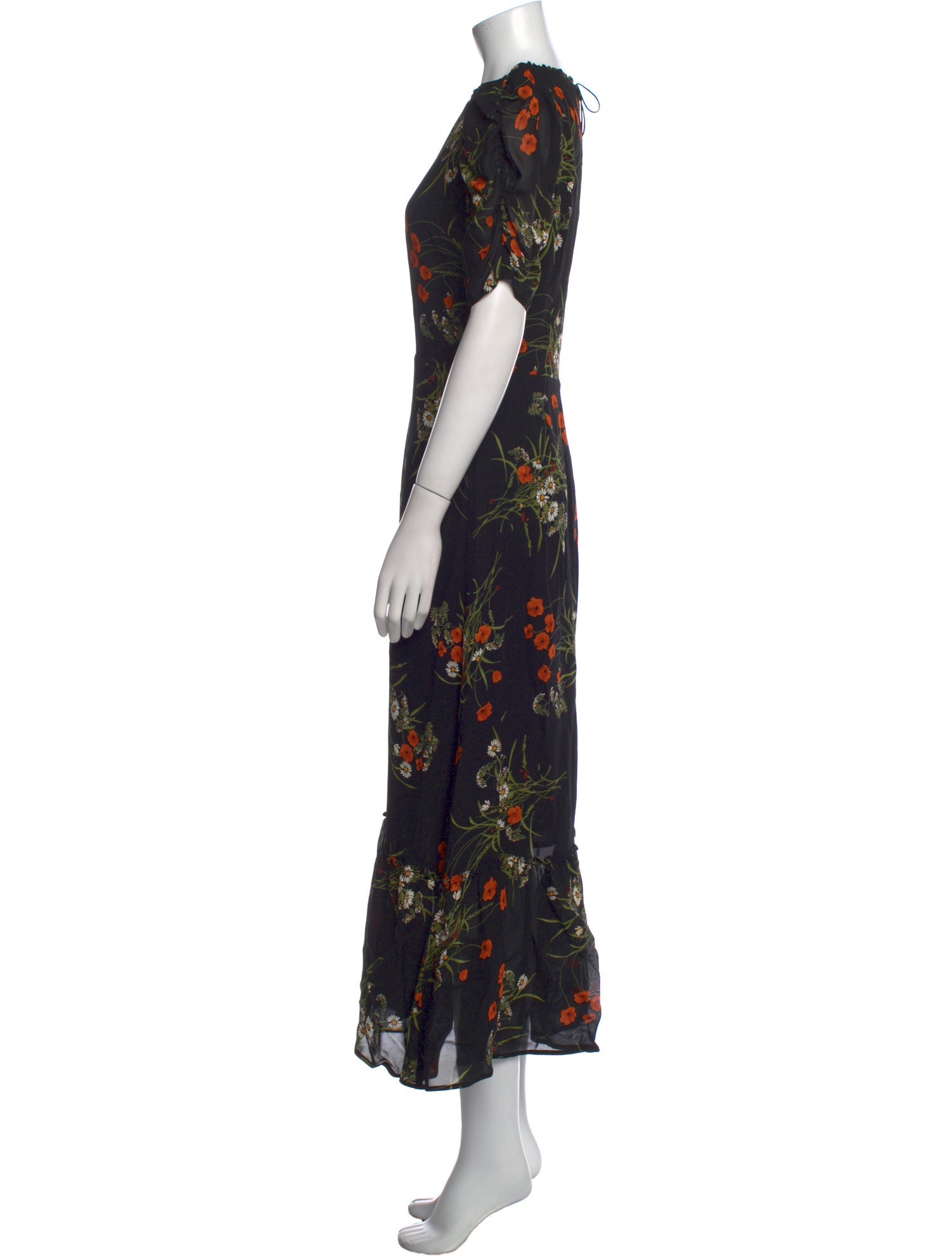 Reformation Floral Print Long Dress