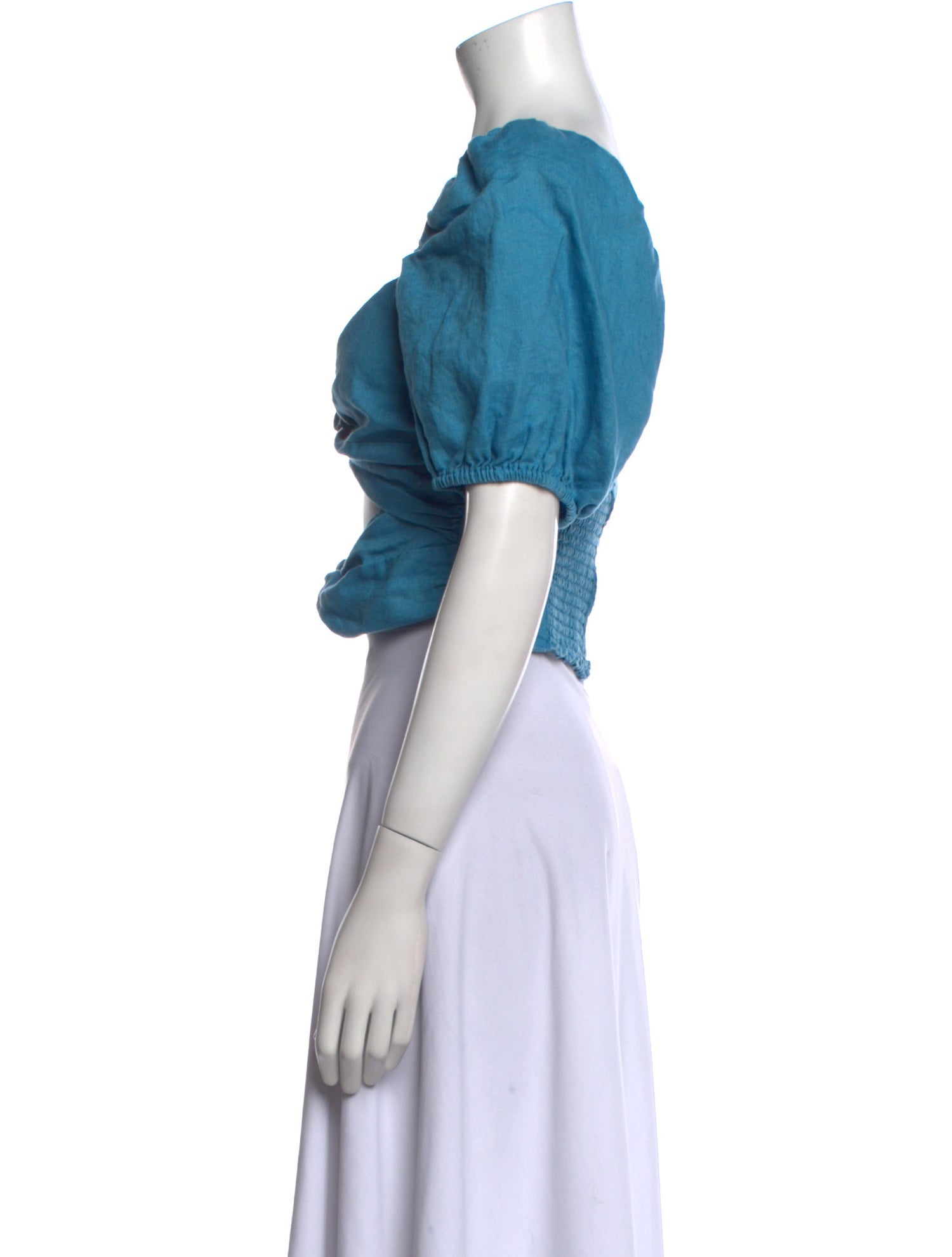 Reformation Linen V-Neck Crop Top