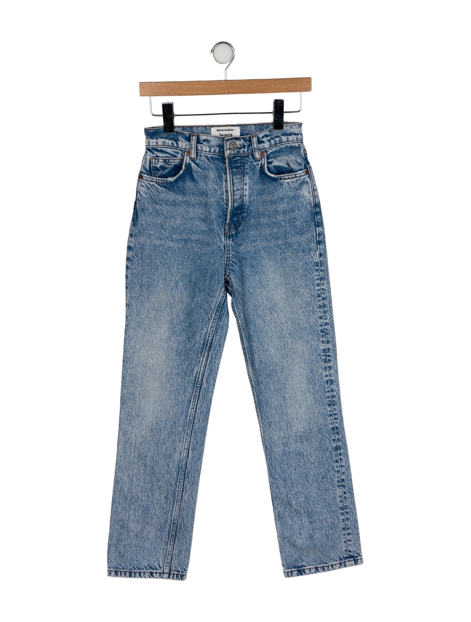 Reformation Mid-Rise Straight Leg Jeans