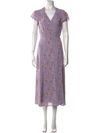 Reformation Floral Print Long Dress