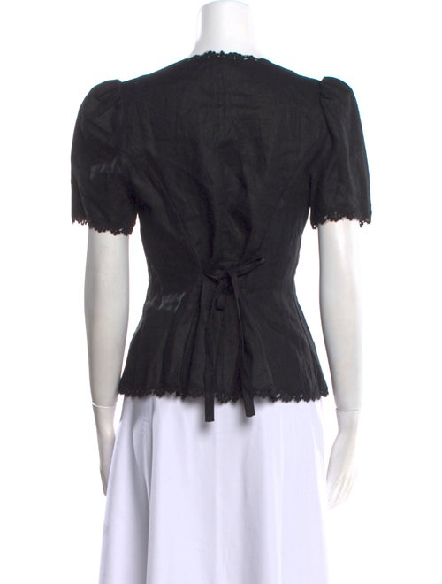 Reformation Linen Scoop Neck Blouse