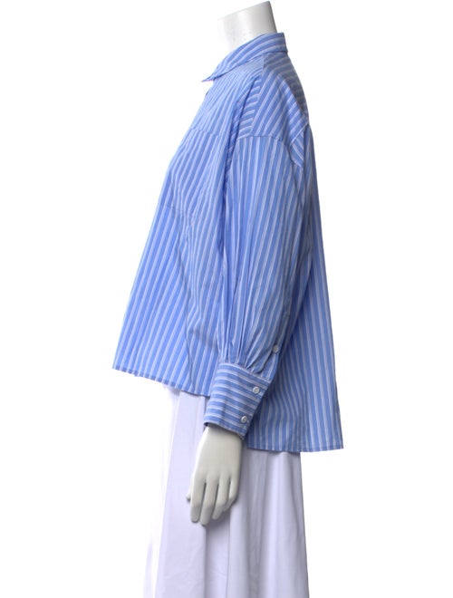 Reformation Striped Long Sleeve Button-Up Top