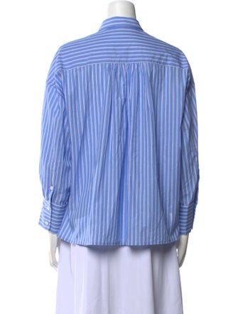 Reformation Striped Long Sleeve Button-Up Top