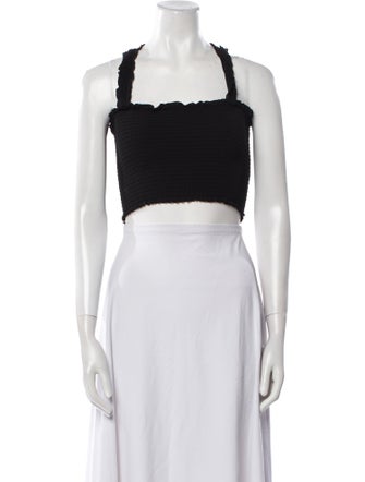 Reformation Square Neckline Sleeveless Crop Top
