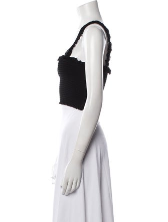 Reformation Square Neckline Sleeveless Crop Top