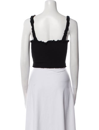 Reformation Square Neckline Sleeveless Crop Top