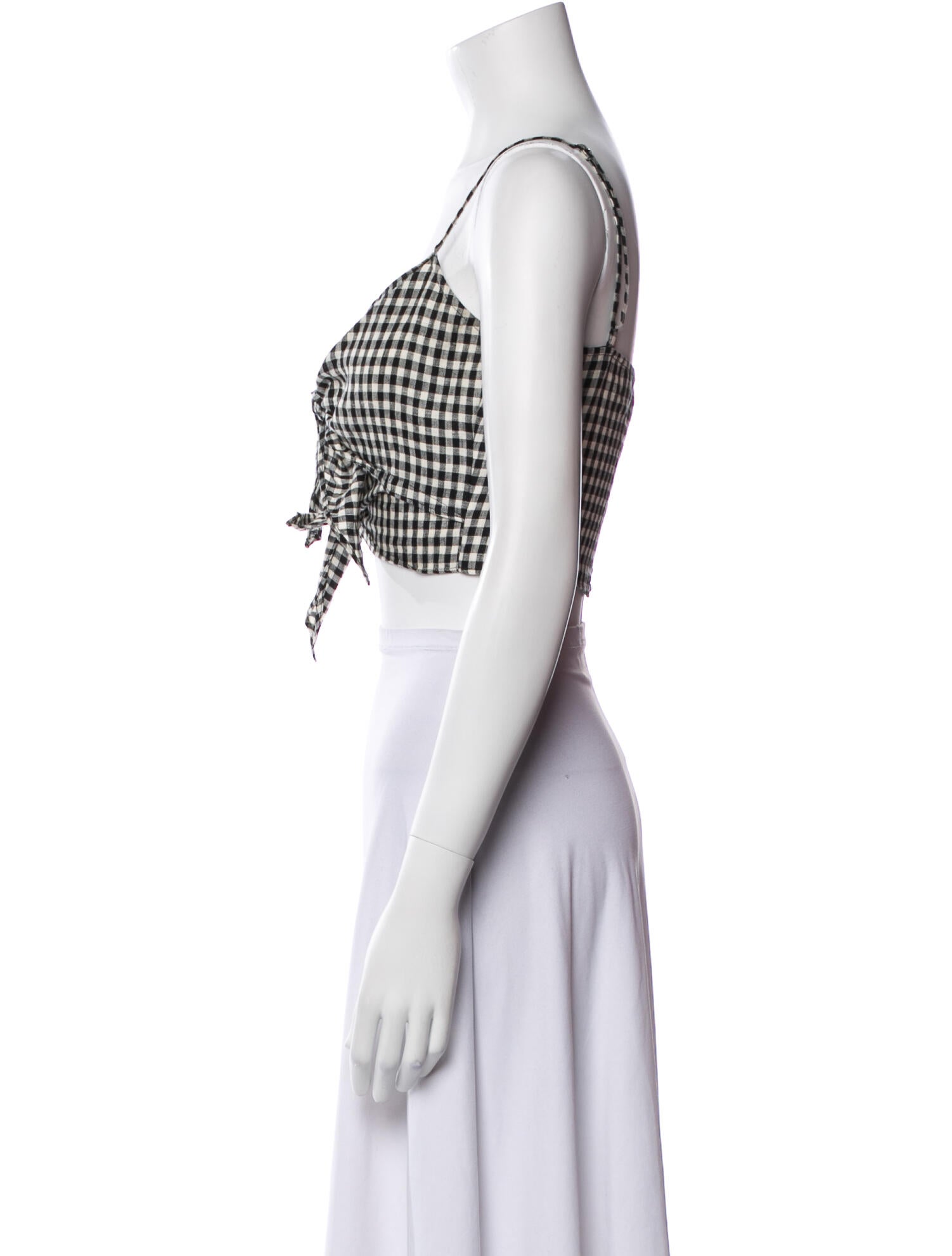 Reformation Linen Printed Crop Top