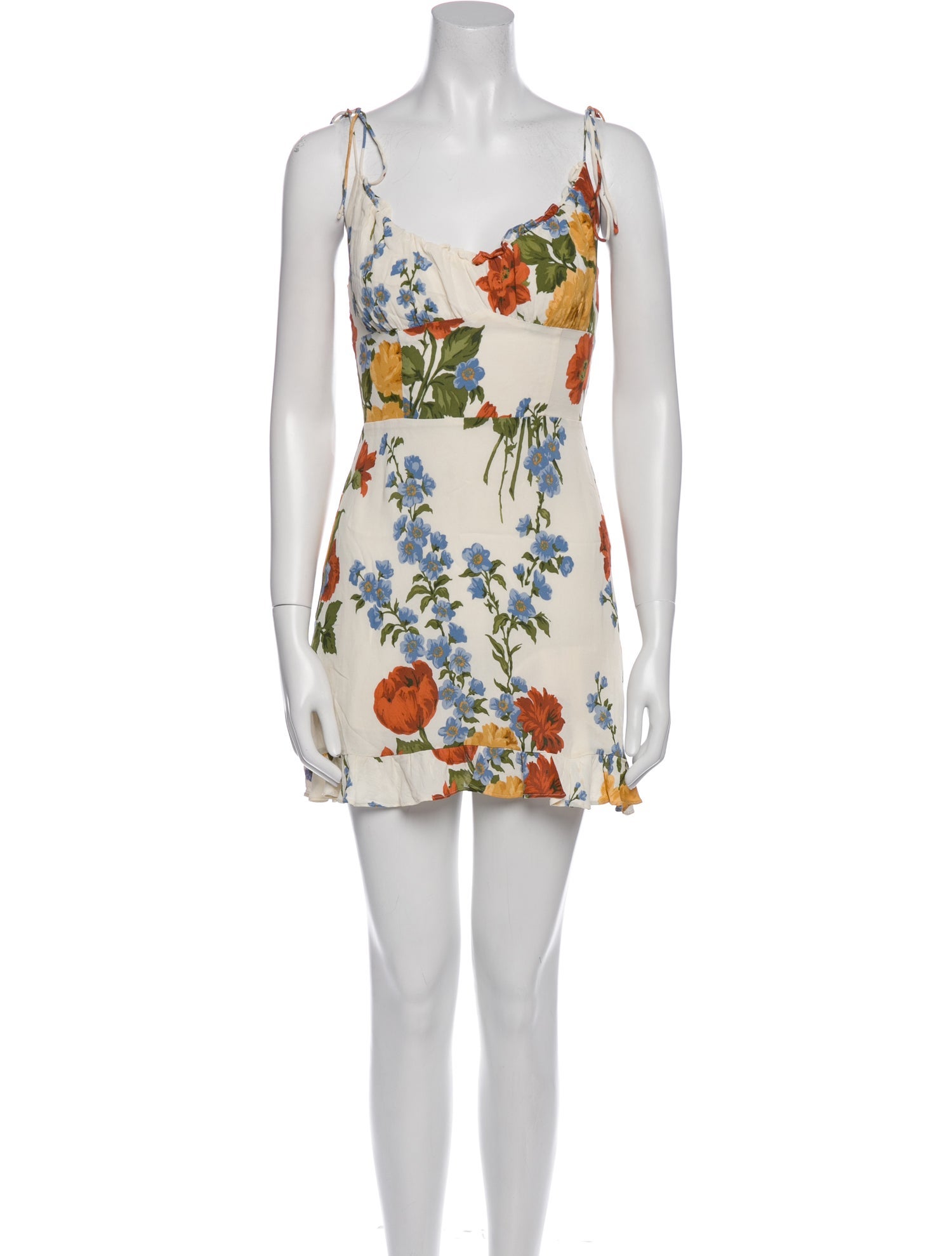 Reformation Floral Print Mini Dress