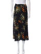 Reformation Floral Print Midi Length Skirt