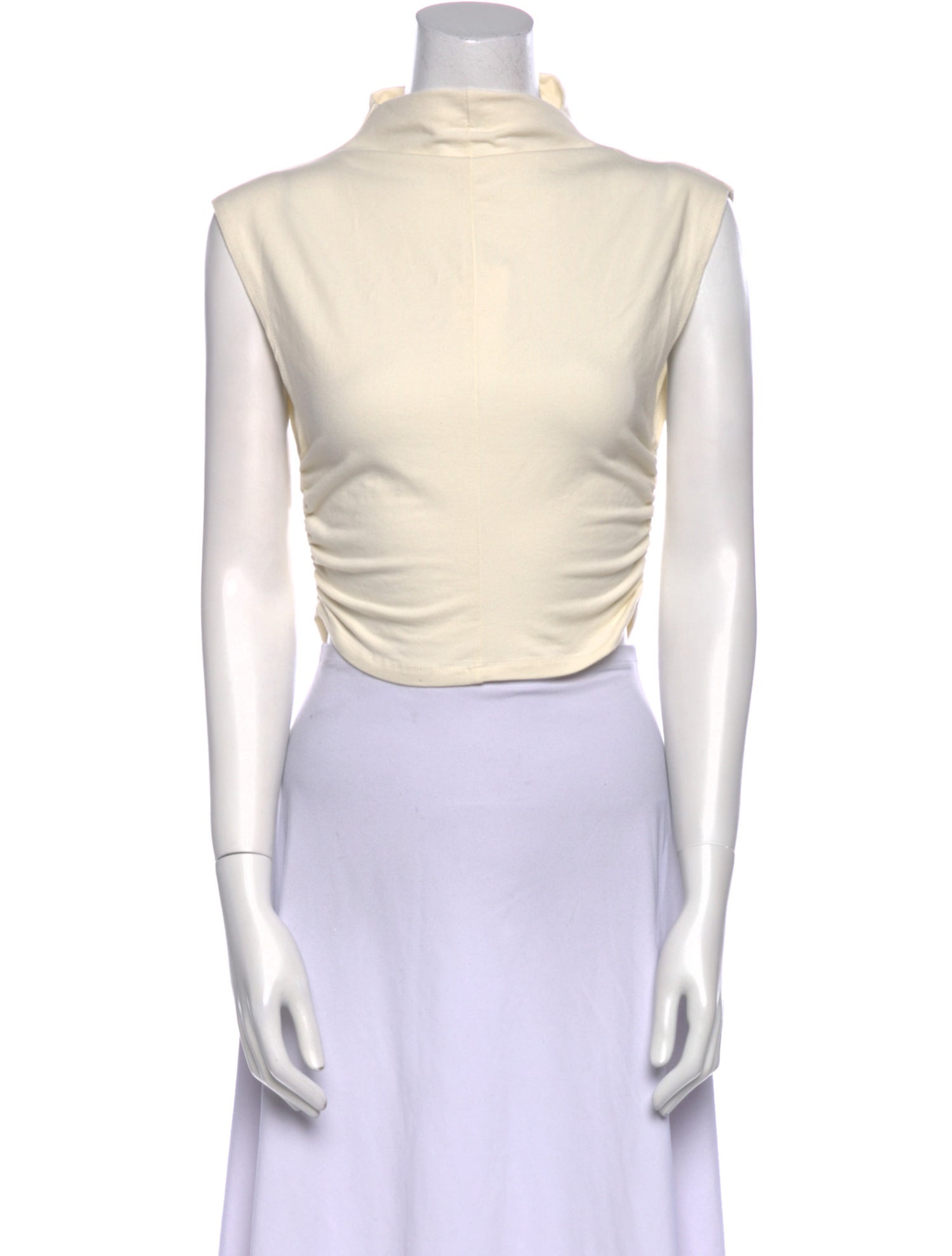 Reformation Mock Neck Sleeveless Crop Top