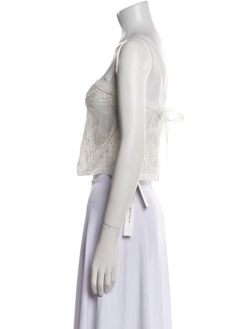 Reformation Square Neckline Sleeveless Crop Top