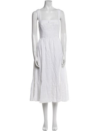 Reformation Linen Midi Length Dress