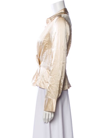 Reformation Silk Long Sleeve Blouse