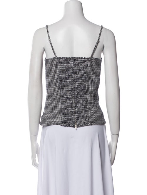 Reformation Plaid Print Square Neckline Crop Top