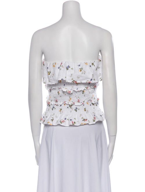 Reformation Linen Floral Print Crop Top