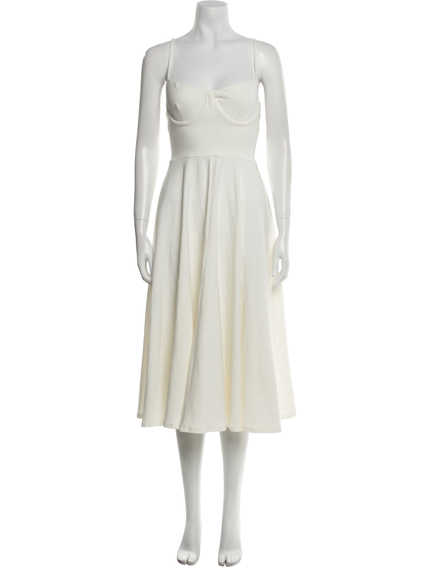 Reformation Square Neckline Knee-Length Dress