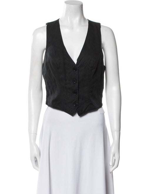 Reformation V-Neck Sleeveless Crop Top