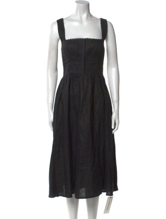 Reformation Linen Midi Length Dress
