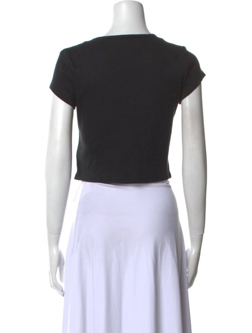 Reformation Graphic Print Crew Neck Crop Top