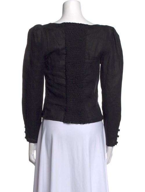 Reformation Linen Square Neckline Crop Top