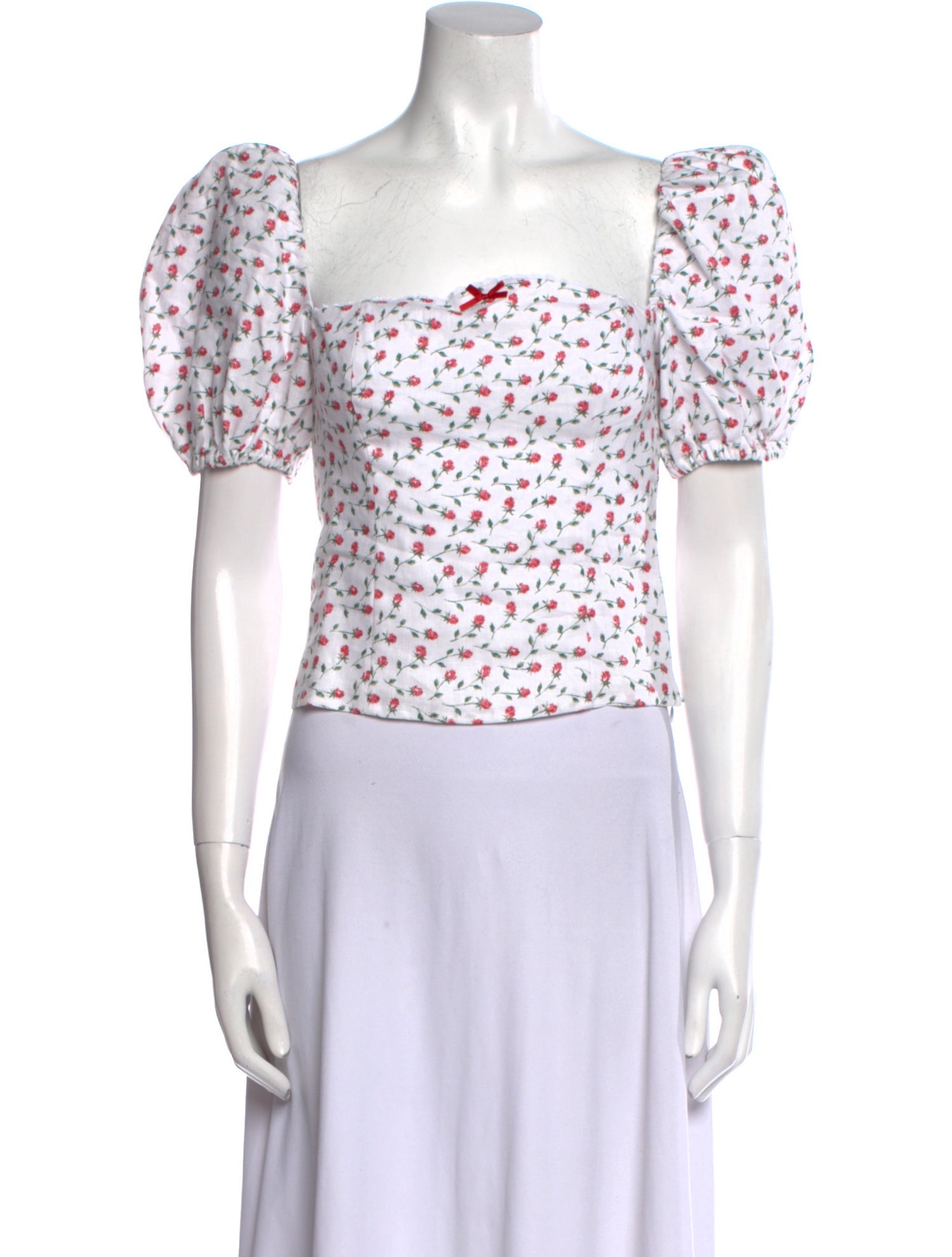 Reformation Linen Floral Print Crop Top w/ Tags