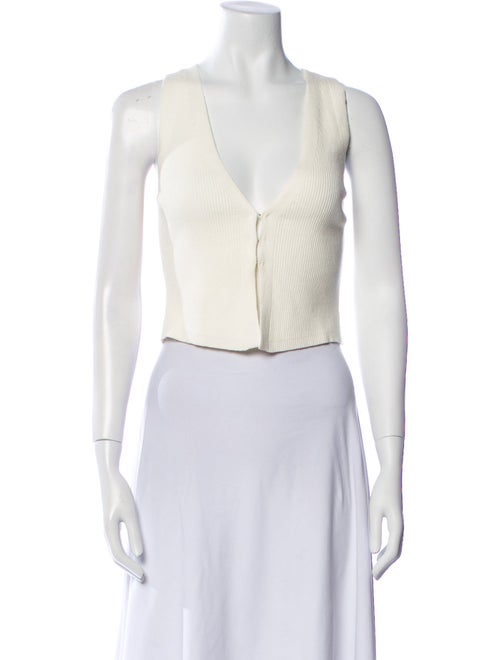 Reformation V-Neck Sleeveless Crop Top