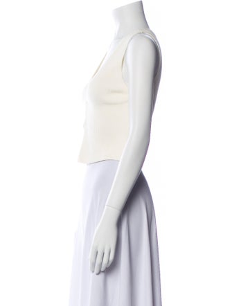 Reformation V-Neck Sleeveless Crop Top