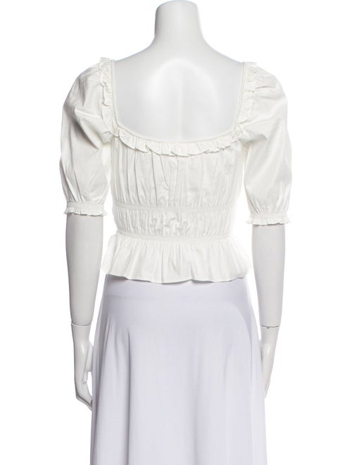 Reformation V-Neck Three-Quarter Sleeve Crop Top