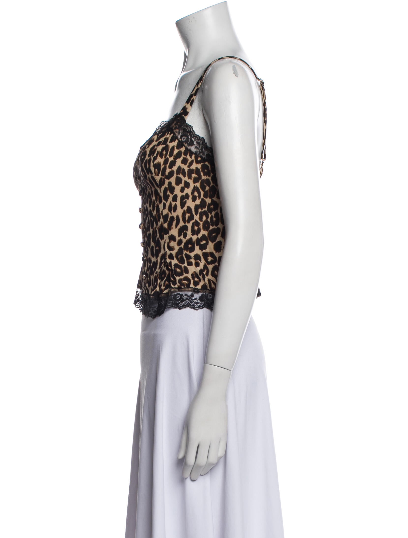 Reformation Animal Print Square Neckline Crop Top w/ Tags